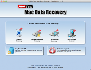 Mac Hard Drive Data Recovery - MiniTool Mac Data Recovery Screenshot