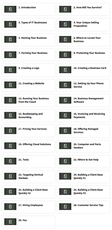 Starting an it consulting business - TheTechMentor Course contents