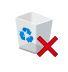 Recycle Bin Recovery - Angular recycle bin icon -with X