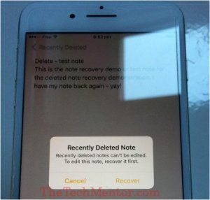 how to recover deleted notes on iphone 6 or 7