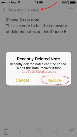 how to recover deleted notes on iphone 5 without backup-recover
