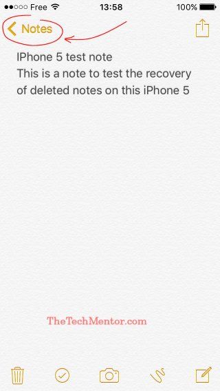 how to recover deleted notes on iphone 5 without backup