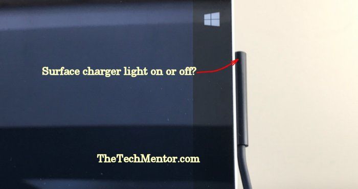 surface wont turn on charger on or off