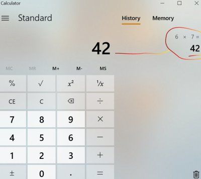 calculator confirms memorization technique