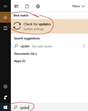 check for windows 10 updates