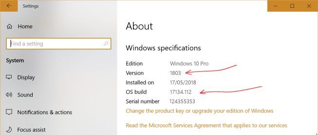 windows10 update manually build version