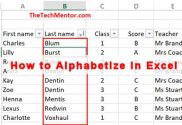 how to alphabetize in excel