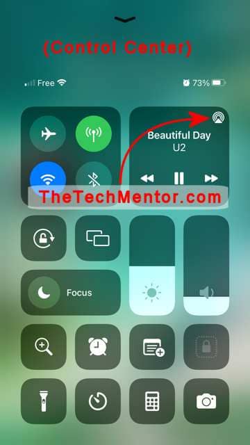 how to turn off airplay on iphone control center
