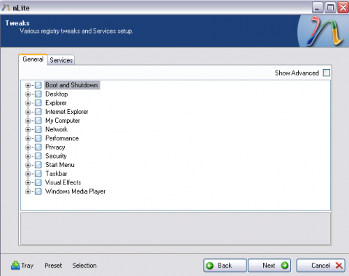 nlite windows xp tweaks
