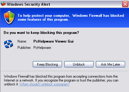 PCHelpWare Windows Security Alert