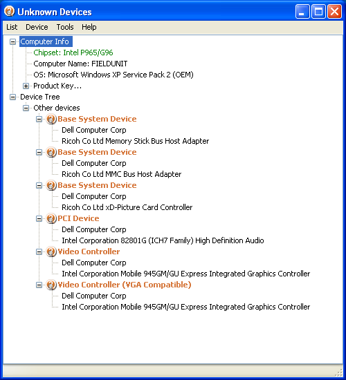Unknown Devices Screenshot