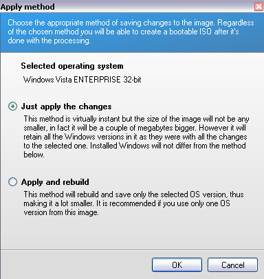 nlite vista - vLite changes application