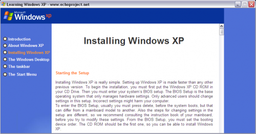 Windows XP Setup Guide Screenshot